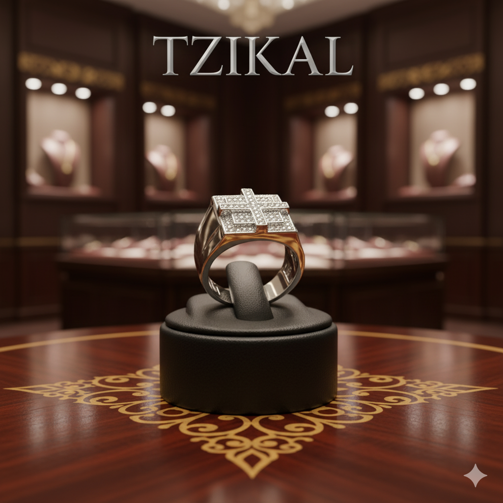 Anillo de moissanita completo para hombre. 