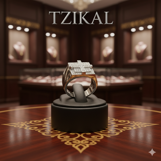 Anillo de moissanita completo para hombre. 