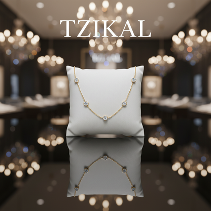 Collar burbuja de moissanita de 5mm