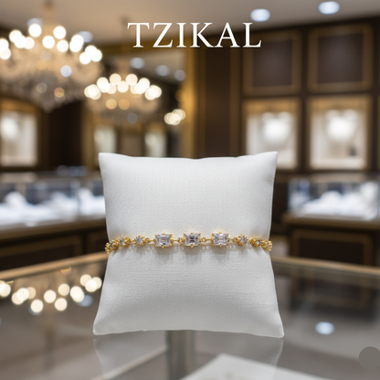 Pulsera de moissanita corte octogonal