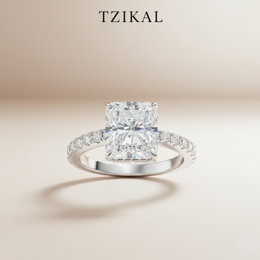 Anillos de compromiso corte Esmeralda/Radiante 4CT