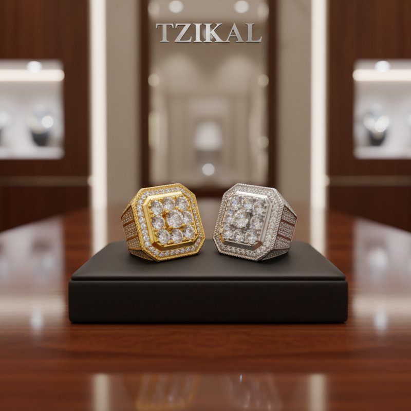 Anillo de moissanita de meñique