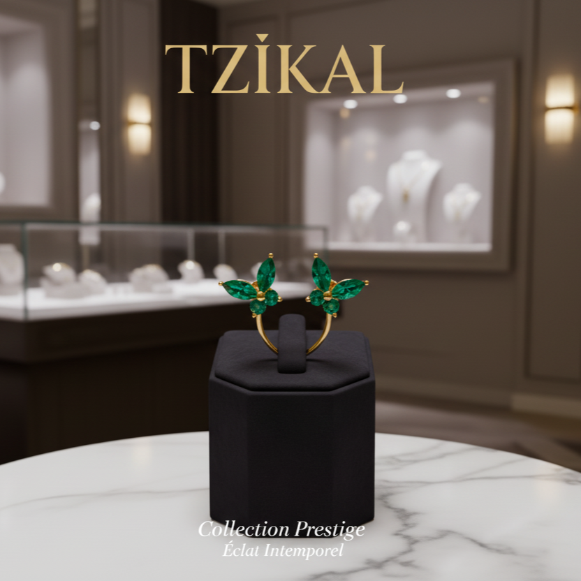 Juego de aretes mariposa de moissanita