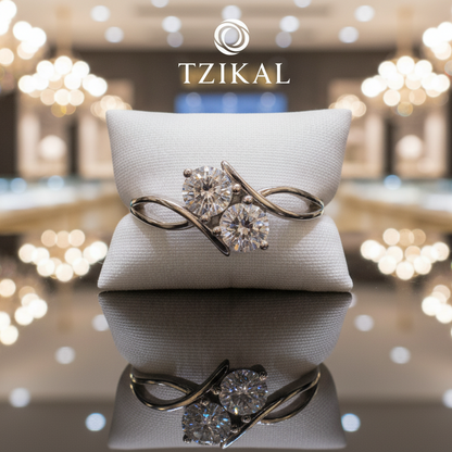 Anillo de promesa de moissanita 1CTTW