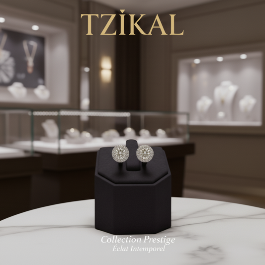 Aretes de plata con moissanita de 1.2 quilates