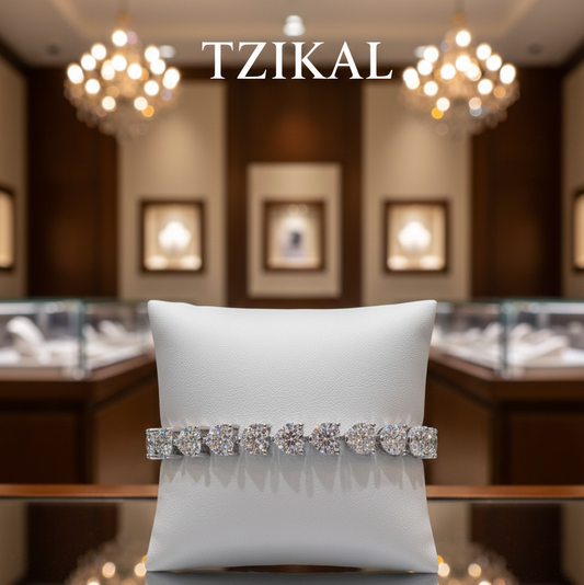 Pulsera de moissanita corte de corazón