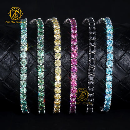 Pulsera tennis de moissanita personalizada
