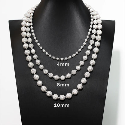 Collar de plata maciza 925 de 4 mm, 8 mm y 10 mm de ancho con moissanita