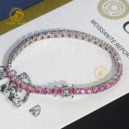 Pulsera tennis de moissanita personalizada