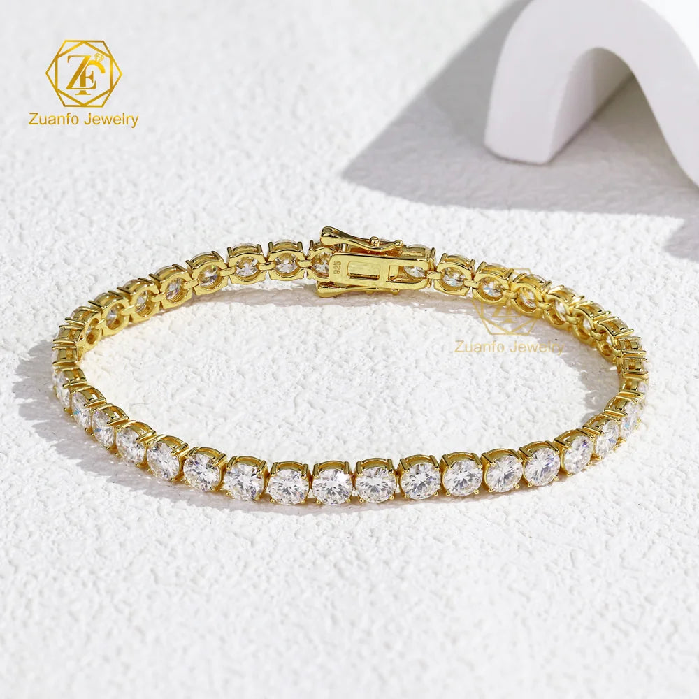 Pulsera tennis de moissanita personalizada