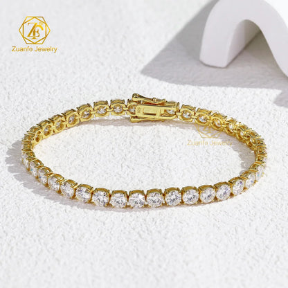 Pulsera tennis de moissanita personalizada