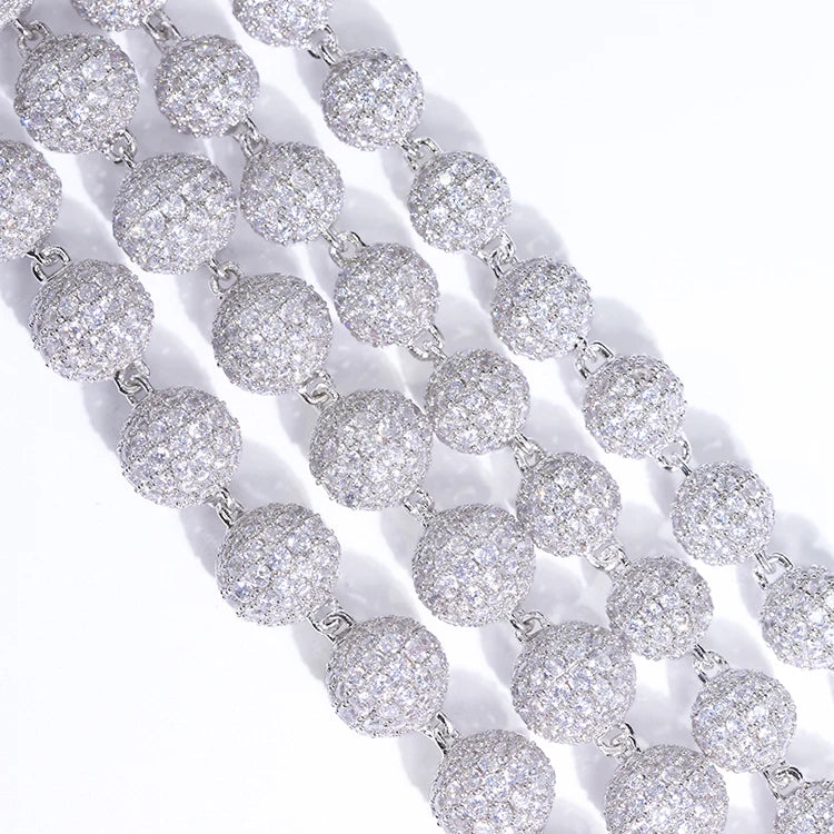 Collar de plata maciza 925 de 4 mm, 8 mm y 10 mm de ancho con moissanita