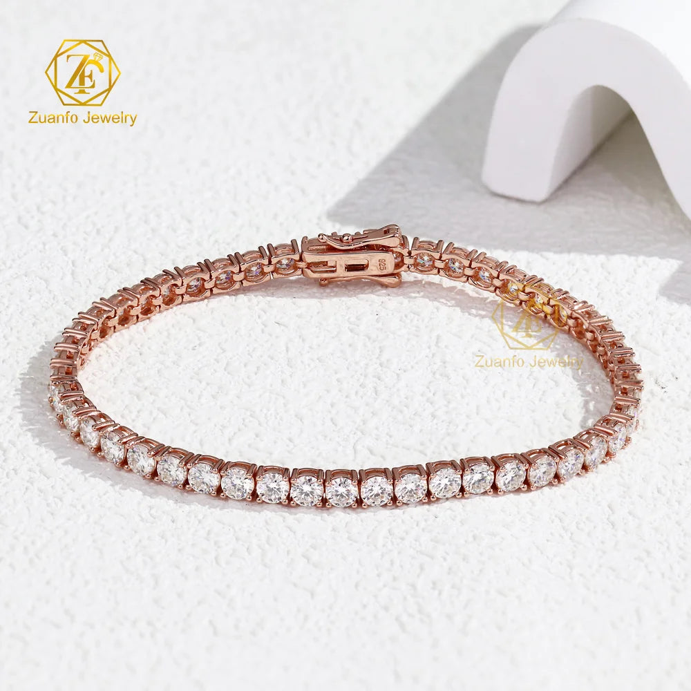 Pulsera tennis de moissanita personalizada