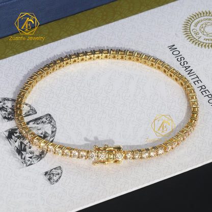 Pulsera tennis de moissanita personalizada
