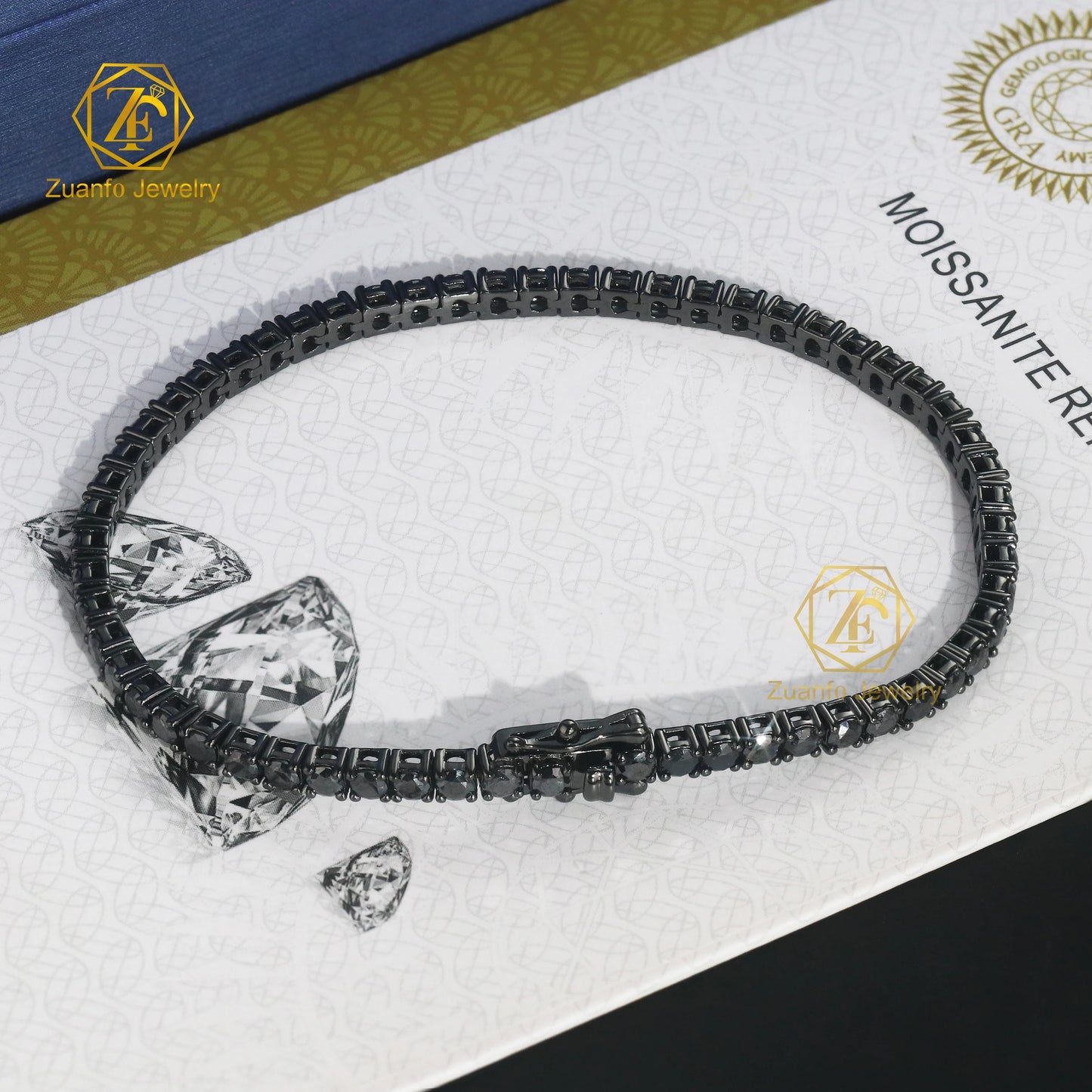 Pulsera tennis de moissanita personalizada
