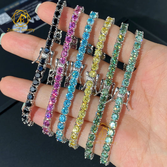 Pulsera tennis de moissanita personalizada