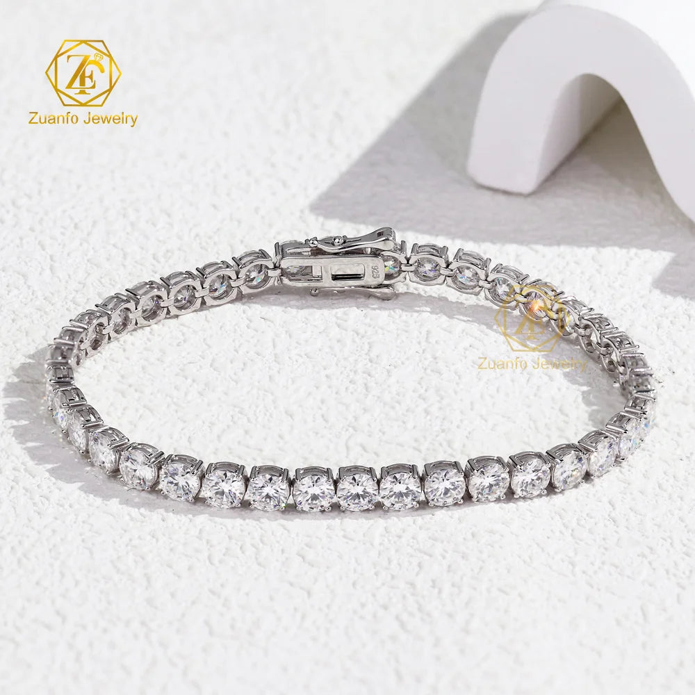 Pulsera tennis de moissanita personalizada