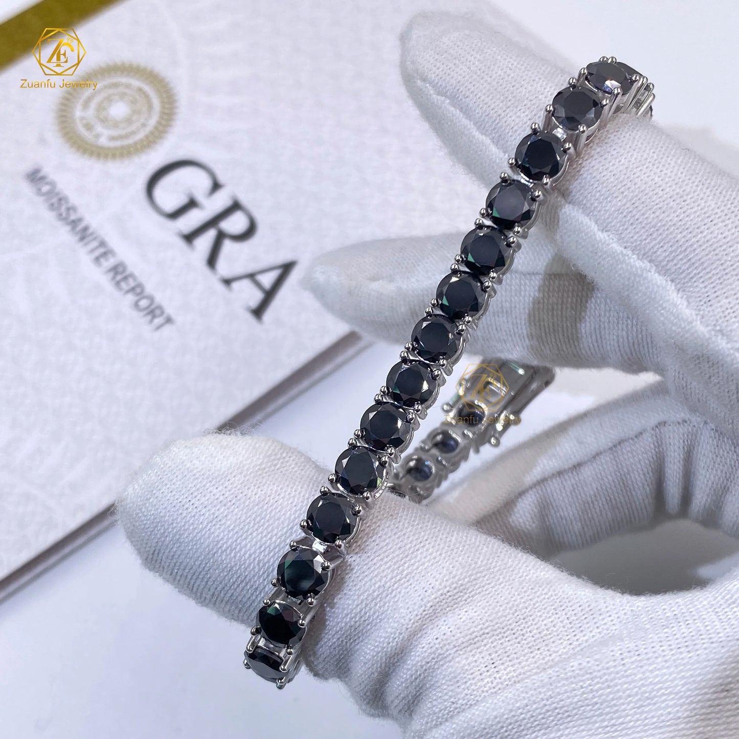 Pulsera tennis de moissanita personalizada