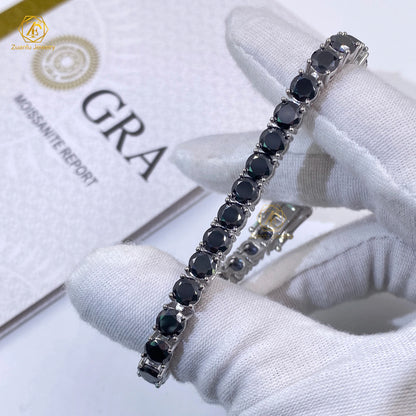 Pulsera tennis de moissanita personalizada