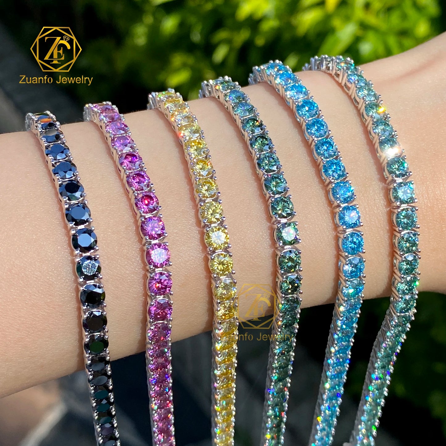 Pulsera tennis de moissanita personalizada