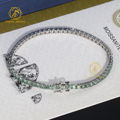 Pulsera tennis de moissanita personalizada