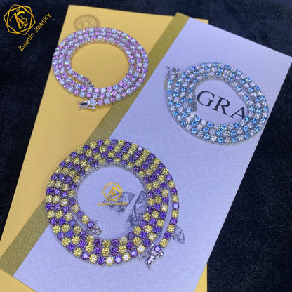 Pulsera tennis de moissanita personalizada