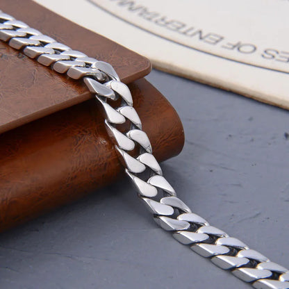 Cadena cubana de plata 925