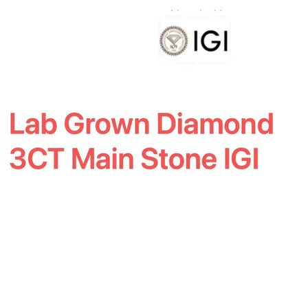 Anillo de compromiso de diamante cultivado en laboratorio de corte radiante de oro amarillo de 10 quilates 5CT DEF VS-VVS CVD HPHT Anillo de compromiso de diamante de laboratorio Anillo de halo IGI