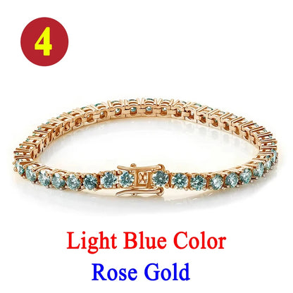 Pulsera tenis, moissanita vvs 3mm