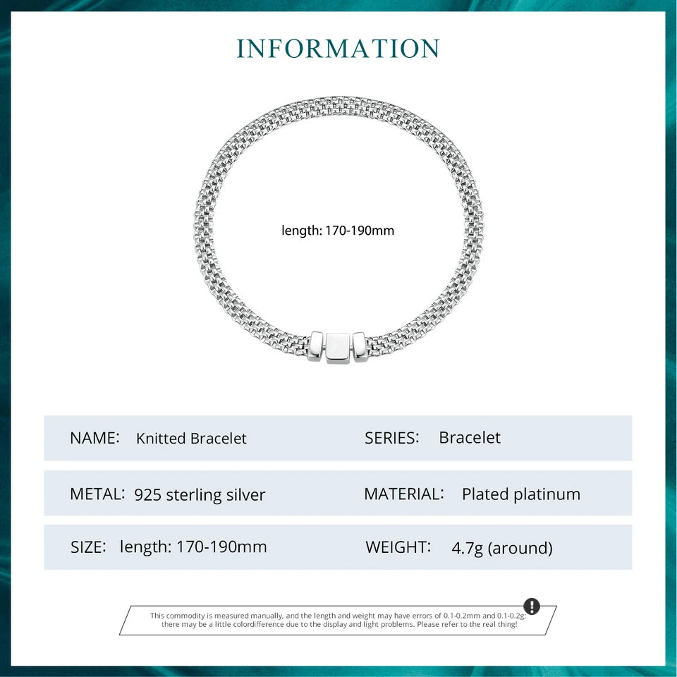 Pulsera de plata Unisex