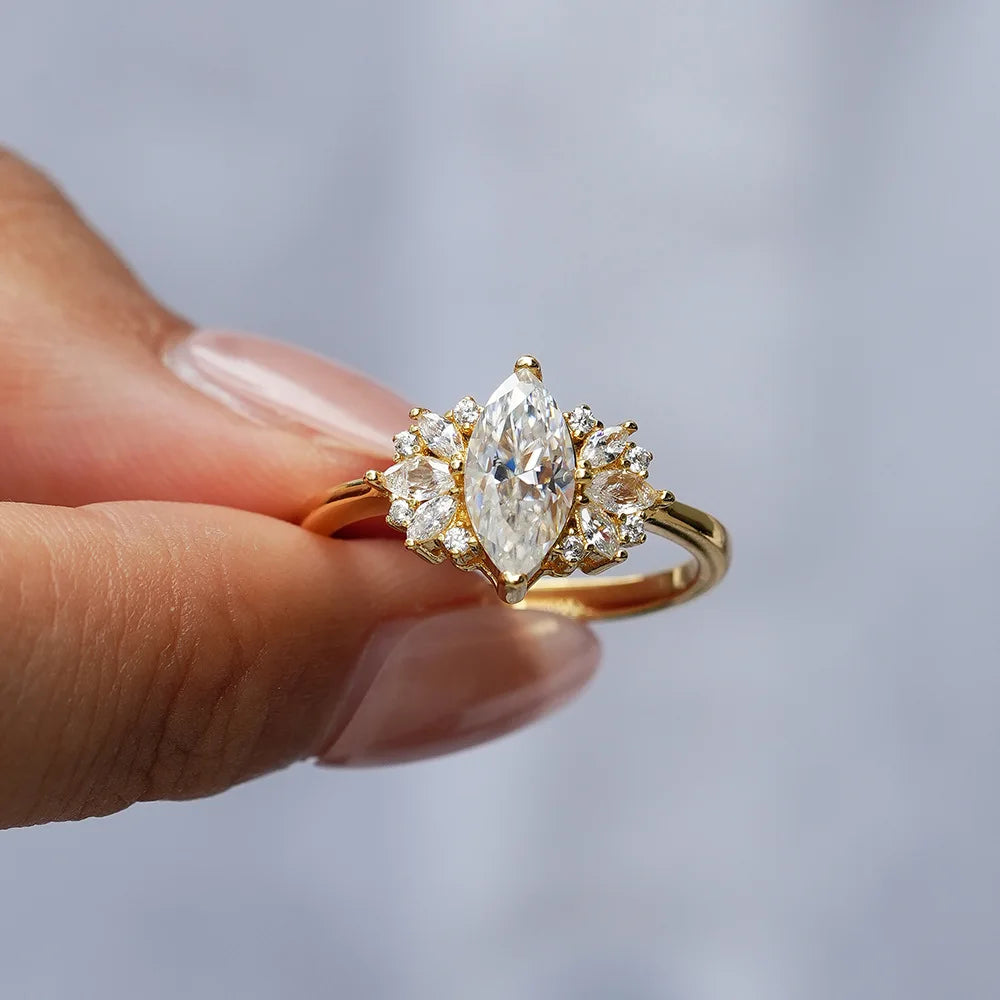 Anillo de moissanita de 1 quilate