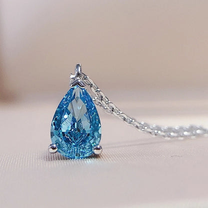 Colgante azul corte de gota