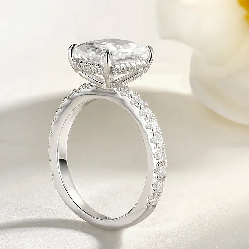 Anillos de compromiso corte Esmeralda/Radiante 4CT