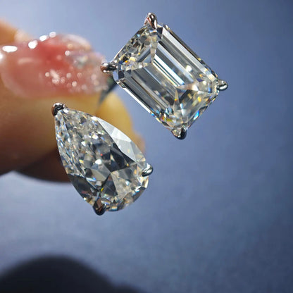 Anillo de platino PT950 de moissanita de 12 quilates