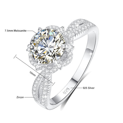 Anillo de moissanita
