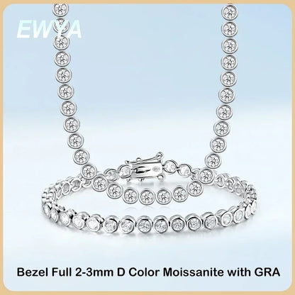 Collar burbuja de moissanita de 2/3 mm