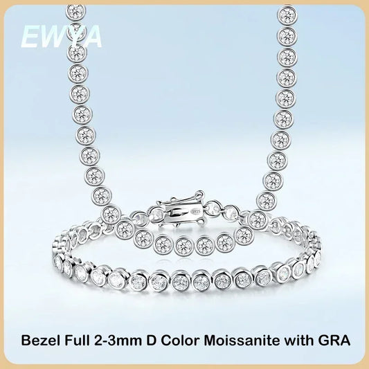 Collar burbuja de moissanita de 2/3 mm