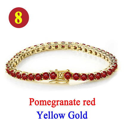 Pulsera tenis, moissanita vvs 3mm