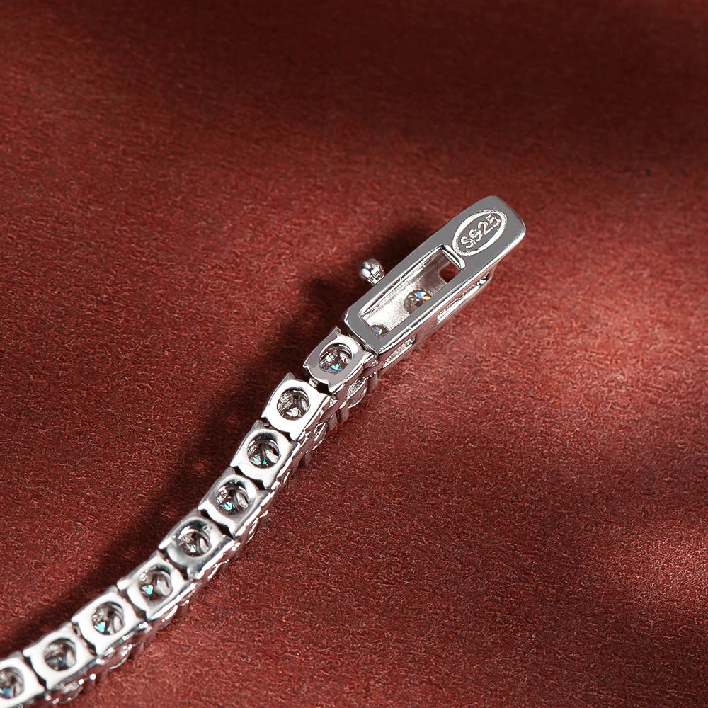 BXINY-collares de tenis de moissanita con gradiente de lujo para mujer, plata S925, diamante certificado GRA, regalos nupciales románticos, joyería