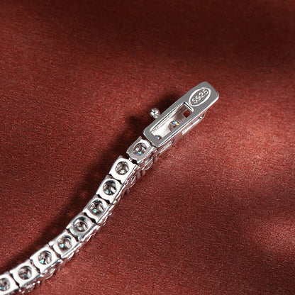 BXINY-collares de tenis de moissanita con gradiente de lujo para mujer, plata S925, diamante certificado GRA, regalos nupciales románticos, joyería