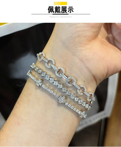 Pulseras de moissanita Unisex