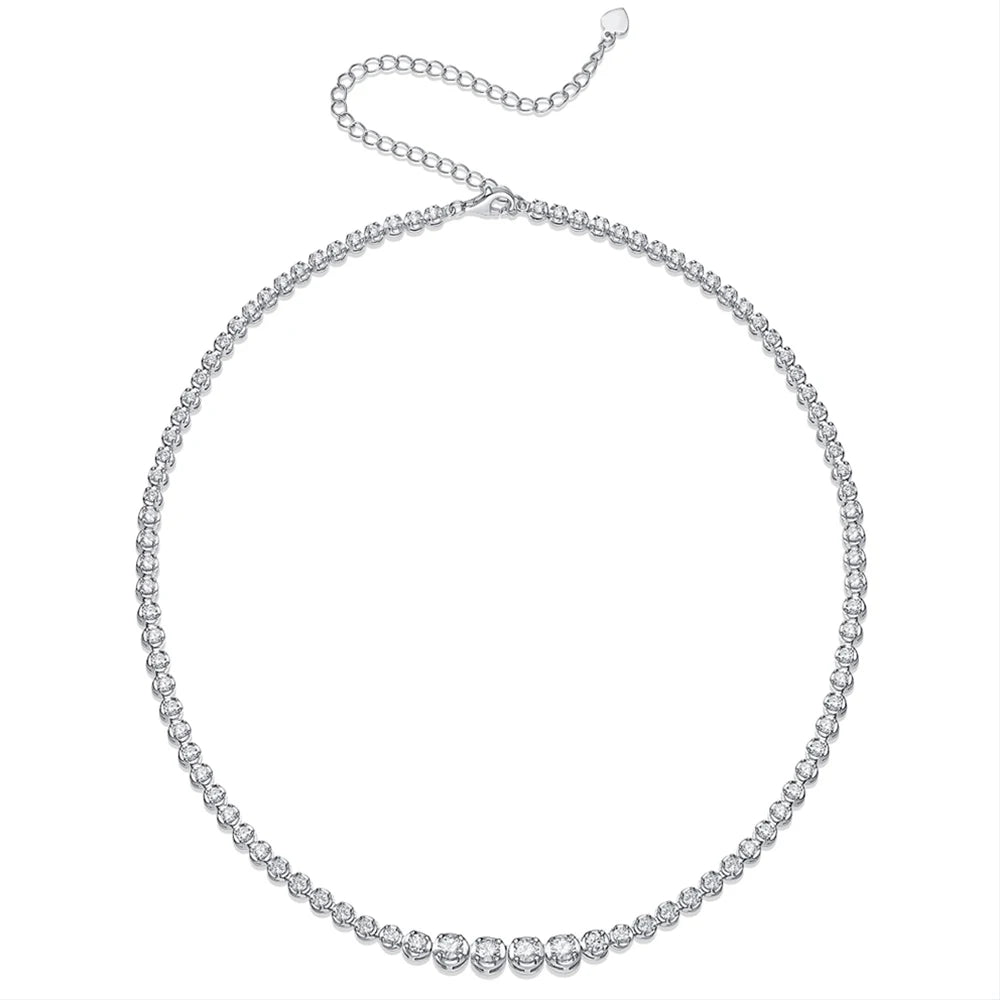 Collar de tenis de moissanita burbuja