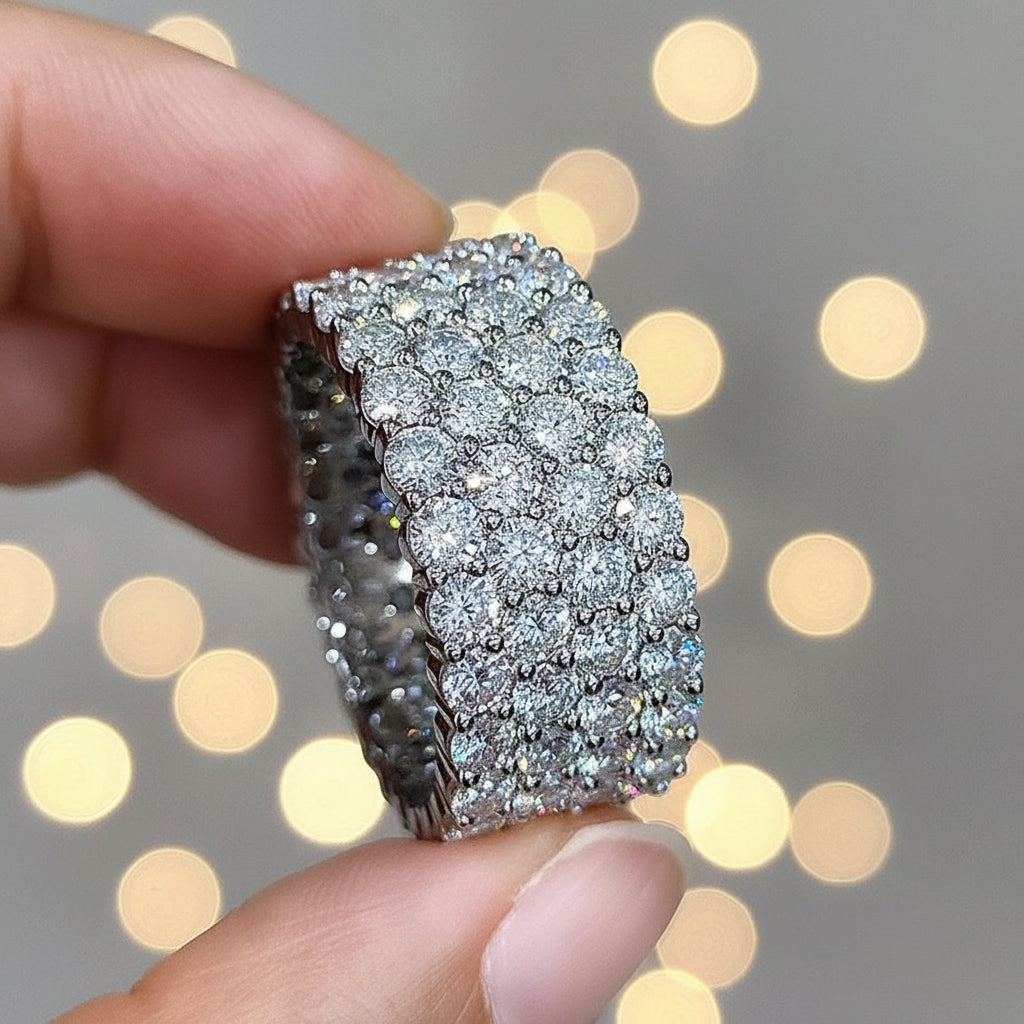 Anillo Micro Pave de moissanita