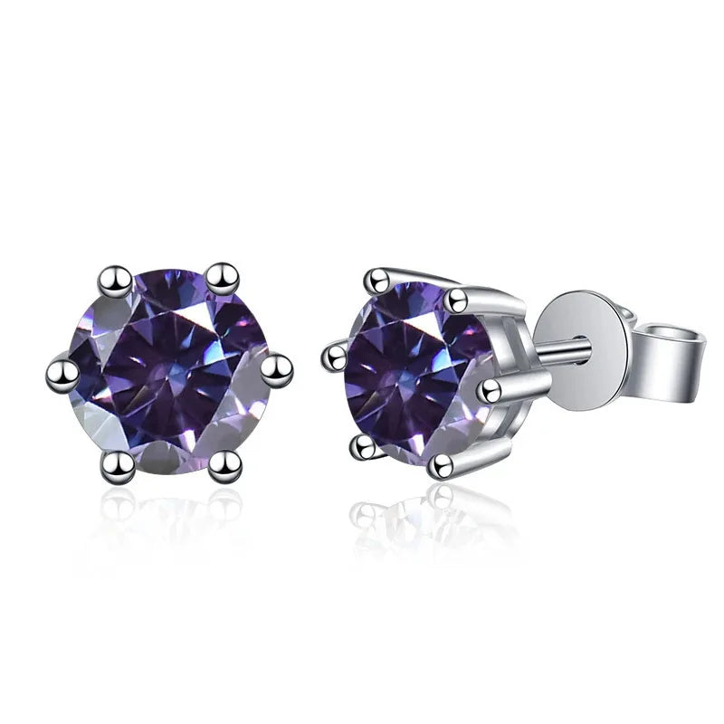 Pendientes de moissanita de 1ct-6ct, 21 colores