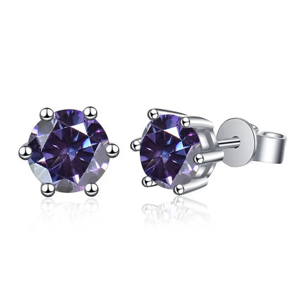 Pendientes de moissanita de 1ct-6ct, 21 colores