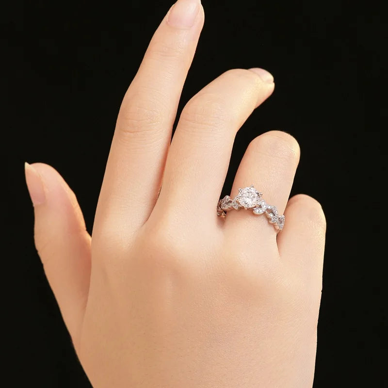 Anillo de compromiso moissanita 1CT