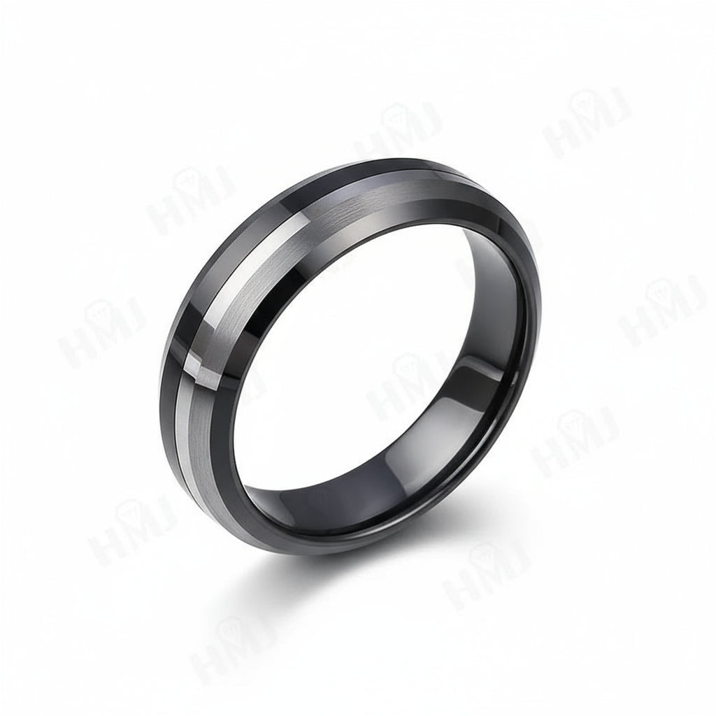 Anillo de moissanita con banda lisa