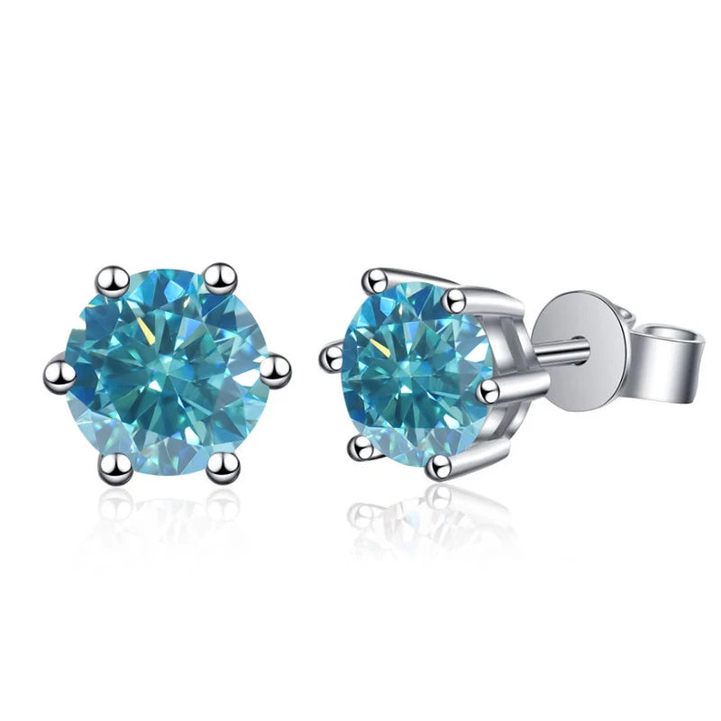 Pendientes de moissanita de 1ct-6ct, 21 colores