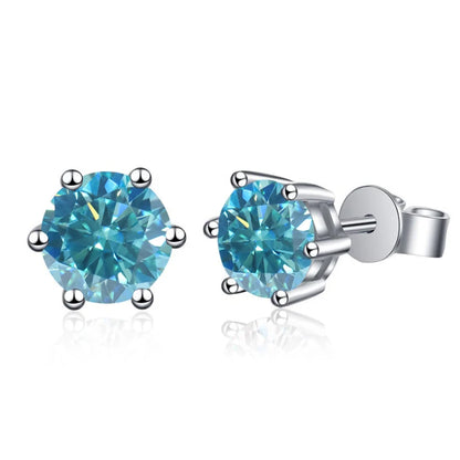 Pendientes de moissanita de 1ct-6ct, 21 colores
