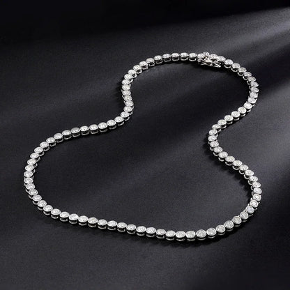 Cadena burbuja de moissanita 0.1ct de 3mm